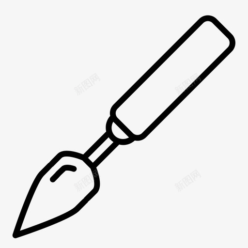调色板刀艺术绘画图标svg_新图网 https://ixintu.com 工具 绘画 艺术 调色板刀