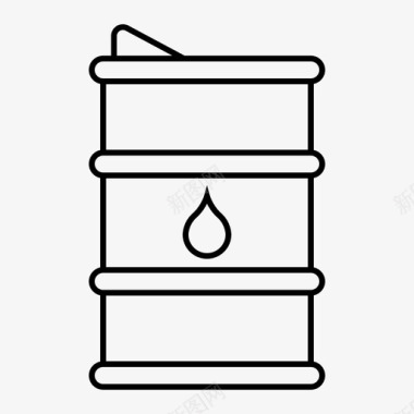 石油桶装罐装图标图标