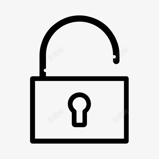 挂锁锁定保护图标svg_新图网 https://ixintu.com 保护 安保 安全 挂锁 解锁 锁定