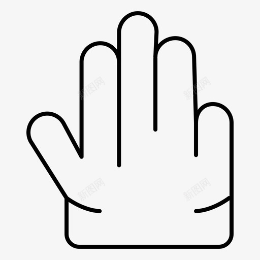 用户四个手指手图标svg_新图网 https://ixintu.com 四个 手指 用户
