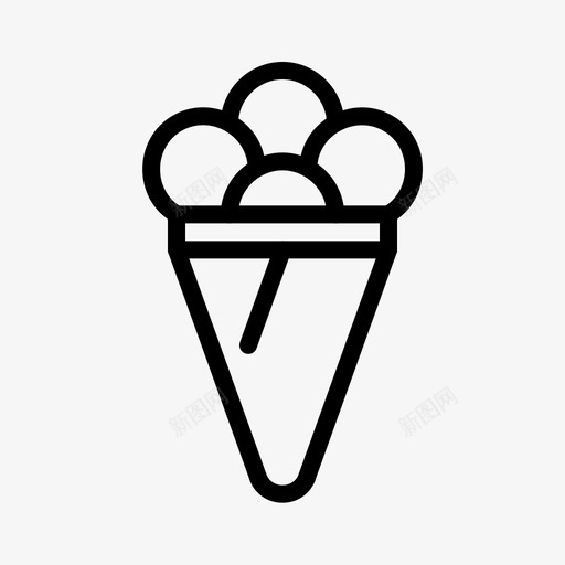 冰淇淋筒嘉年华马戏团图标svg_新图网 https://ixintu.com 冰淇淋筒 嘉年华 派对 马戏团