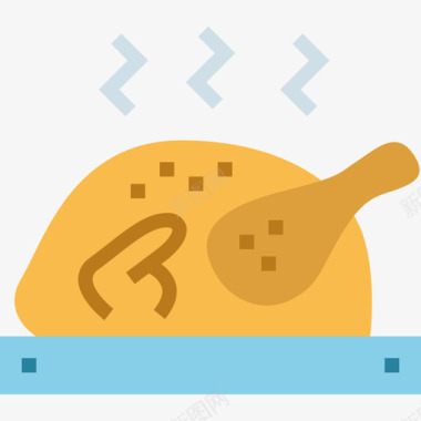 鸡肉晚餐2平淡图标图标
