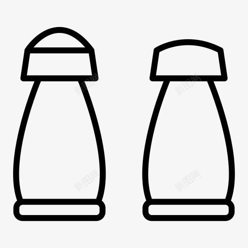 香料容器烹饪厨房图标svg_新图网 https://ixintu.com 厨房 厨房用具 器皿 容器 概述 烹饪 盐瓶 胡椒 香料