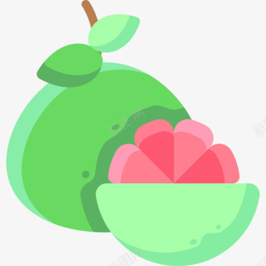 葡萄柚水果16扁平图标图标