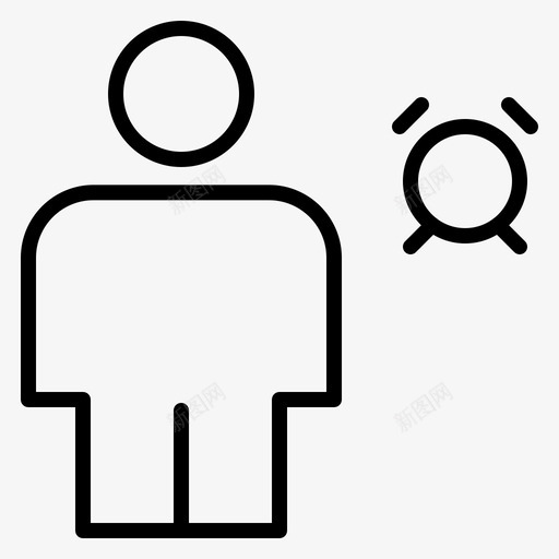 警报化身身体图标svg_新图网 https://ixintu.com 化身 用户 警报 计时器 身体