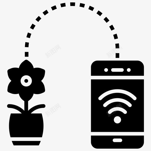 技术通信信号图标svg_新图网 https://ixintu.com smartfarmblackfill wifi 信号 技术 智能锅 通信