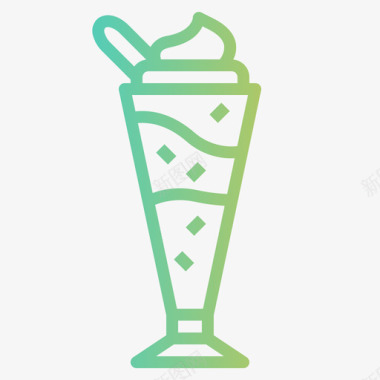 冰淇淋素食18梯度图标图标
