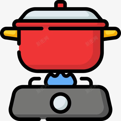 烹饪24小时自由活动线性颜色图标svg_新图网 https://ixintu.com 24小时自由活动 烹饪 线性颜色