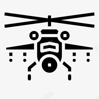 直升机军用46加油图标图标