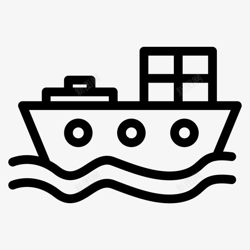 货物船舶油轮图标svg_新图网 https://ixintu.com 加粗 地标 旅行 油轮 粗线条 船舶 货物 运输