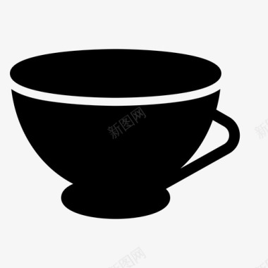 茶饮料玻璃杯图标图标