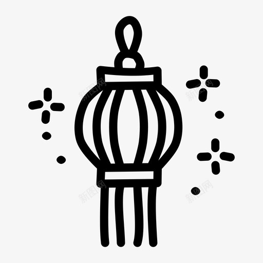 灯笼中国装饰图标svg_新图网 https://ixintu.com 中国 新年 涂鸦 灯笼 节日 装饰