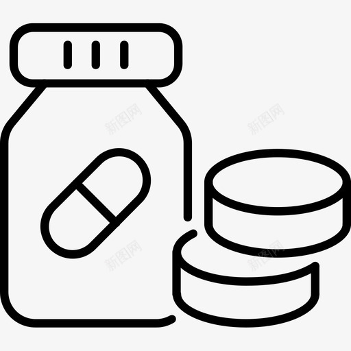 药丸药物混合物图标svg_新图网 https://ixintu.com 处方 治疗 混合物 药丸 药物