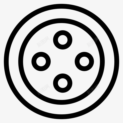 缝纫钮扣鞋钉图标svg_新图网 https://ixintu.com 工具 缝纫 钮扣 鞋钉