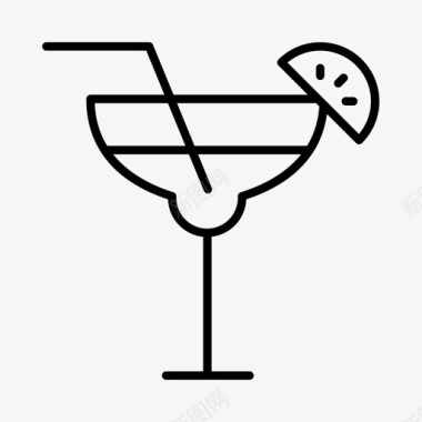 鸡尾酒杯酒饮料图标图标