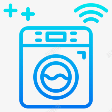 洗衣机智能技术14梯度图标图标