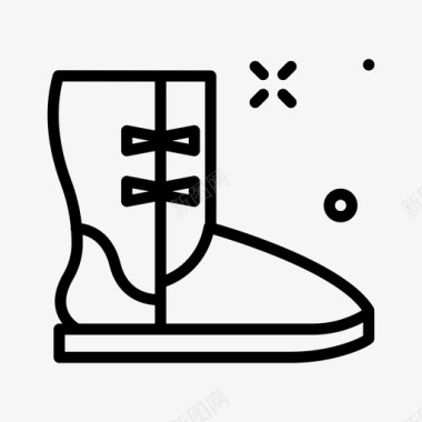 雪地靴衣服133直线型图标图标