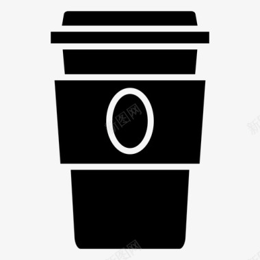 纸咖啡杯咖啡外卖一次性咖啡杯图标图标