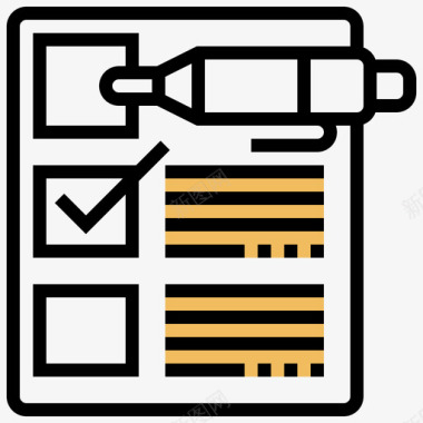 检查表产品管理16黄影图标图标