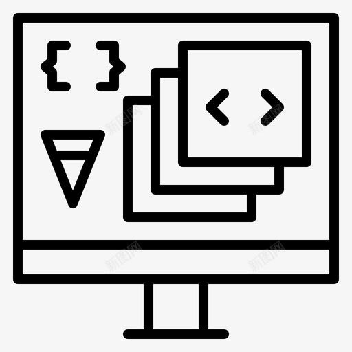 应用程序编码开发图标svg_新图网 https://ixintu.com 应用程序 开发 编码 编程