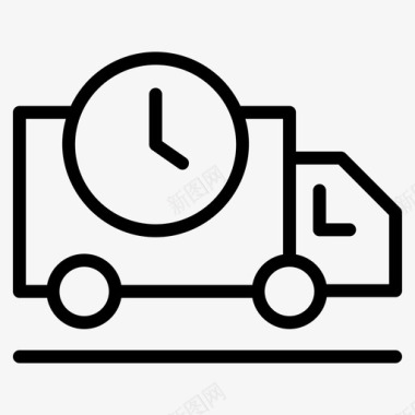 送货及时送货车快速送货图标图标