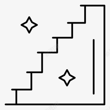 地板舞台楼梯图标图标