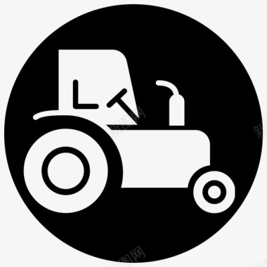 拖拉机农业智能农场图标图标