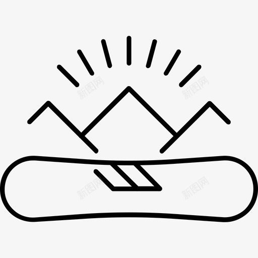滑雪板配件山地图标svg_新图网 https://ixintu.com 山地 滑雪板 滑雪运动 滑雪道 配件