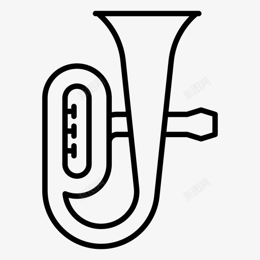 大号乐器声音图标svg_新图网 https://ixintu.com 乐器 声音 大号 木管乐器
