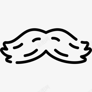 Moustache5月5日线性图标图标