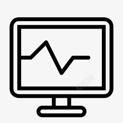 医学统计监控统计电视图标高清图片