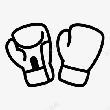 拳击手套保护运动图标图标