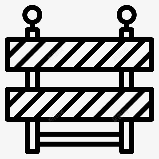 障碍物警示施工图标svg_新图网 https://ixintu.com 施工 警示 轮廓 障碍物