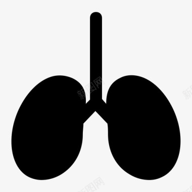 肺健康心脏图标图标