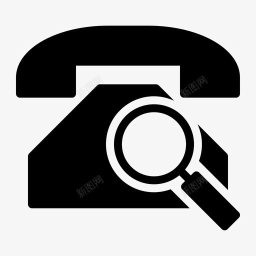 搜索电话呼叫联系人图标svg_新图网 https://ixintu.com 呼叫 座机 搜索 电话 联系人