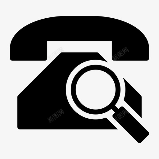 搜索电话呼叫联系人图标svg_新图网 https://ixintu.com 呼叫 座机 搜索 电话 联系人