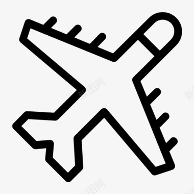 飞机航空货运货物图标图标