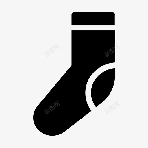 袜子布料时尚图标svg_新图网 https://ixintu.com 冬季 布料 时尚 穿着 线条 袜子 雕文