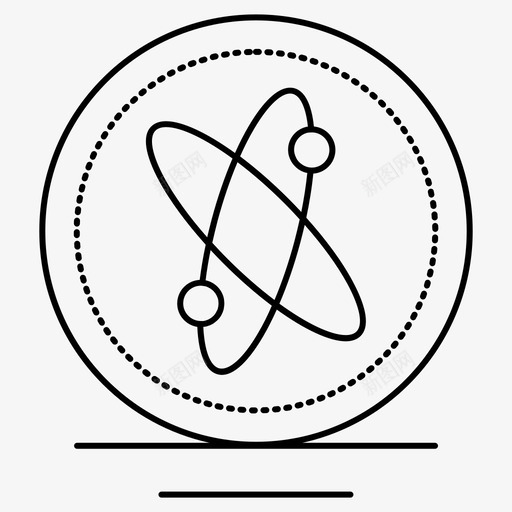 核原子科学图标svg_新图网 https://ixintu.com 原子 工商管理 科学 细线
