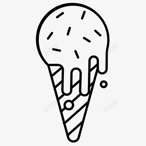 冰淇淋筒面包店咖啡馆图标svg_新图网 https://ixintu.com 冰淇淋 咖啡豆 咖啡馆 面包店