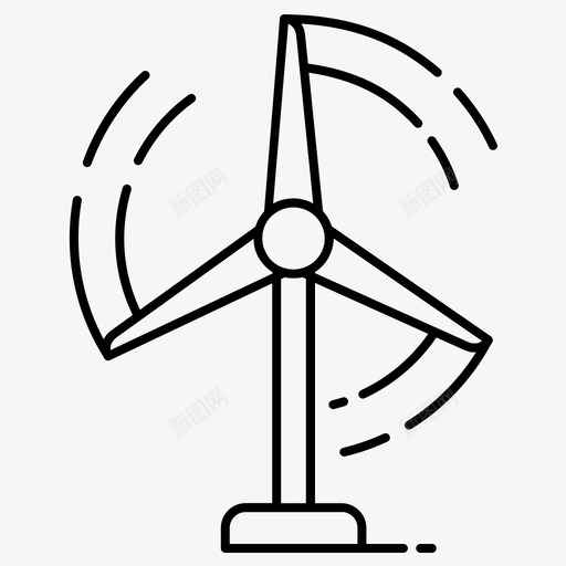 空气空气涡轮机电气图标svg_新图网 https://ixintu.com 工程 常规 涡轮机 生产 电气 空气 管线 线组 风力