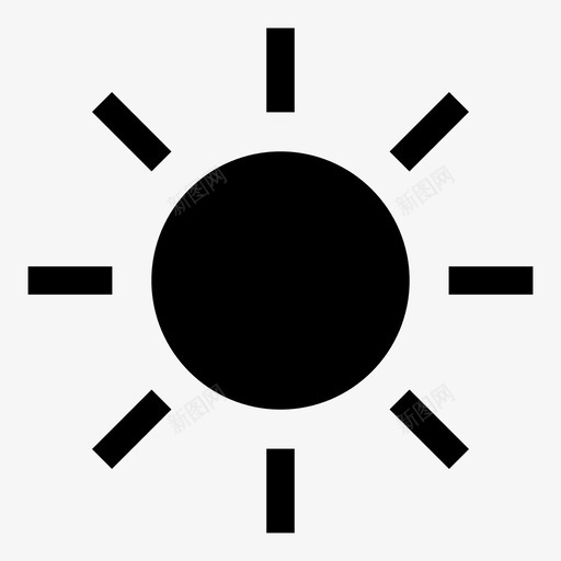 太阳亮度日光图标svg_新图网 https://ixintu.com 亮度 图示 天气 太阳 日光 用户界面 阳光