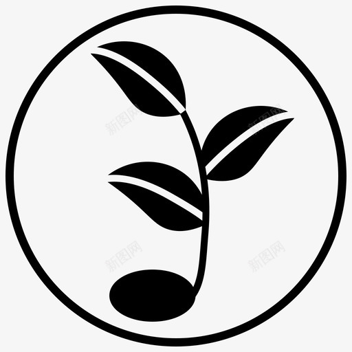 萌芽农业植物图标svg_新图网 https://ixintu.com 农业 农场 填充 智能 植物 萌芽
