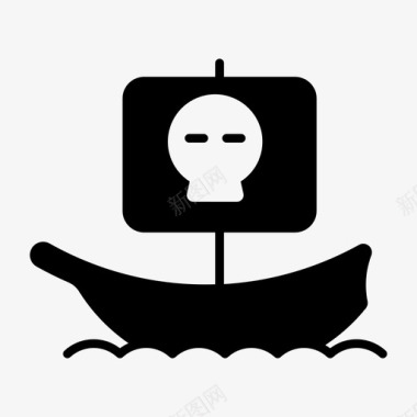 海盗船冒险船图标图标