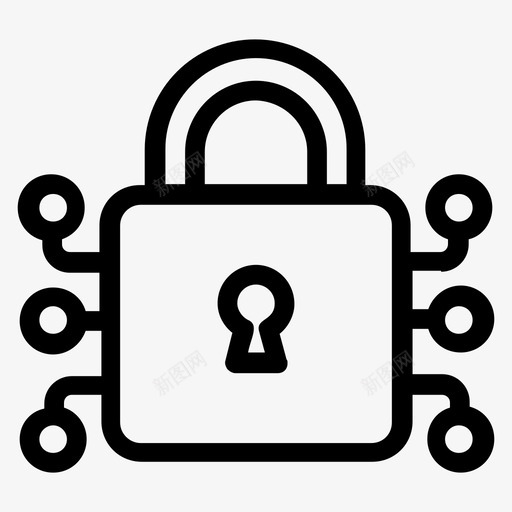 网络安全线向量密码学数字加密图标svg_新图网 https://ixintu.com seo线向量图标集合 保护 密码学 数字加密 网络安全线向量