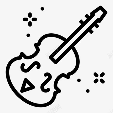 小提琴乐器音乐图标图标