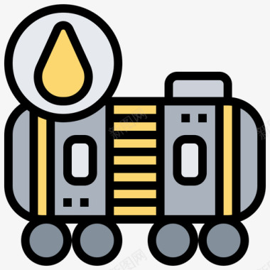 油罐石油工业14线颜色图标图标