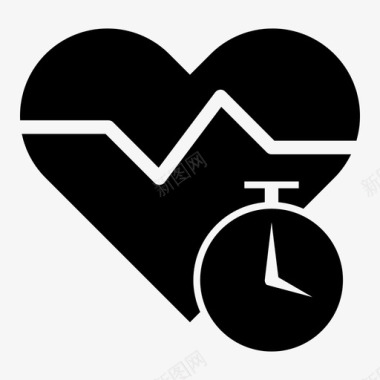 心率心跳有氧运动图标图标
