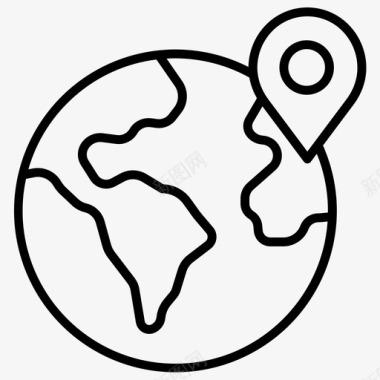 全球户外地方图标图标