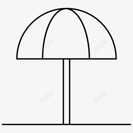 雨伞夏季1件装线图标svg_新图网 https://ixintu.com 夏季1件装线图标 雨伞